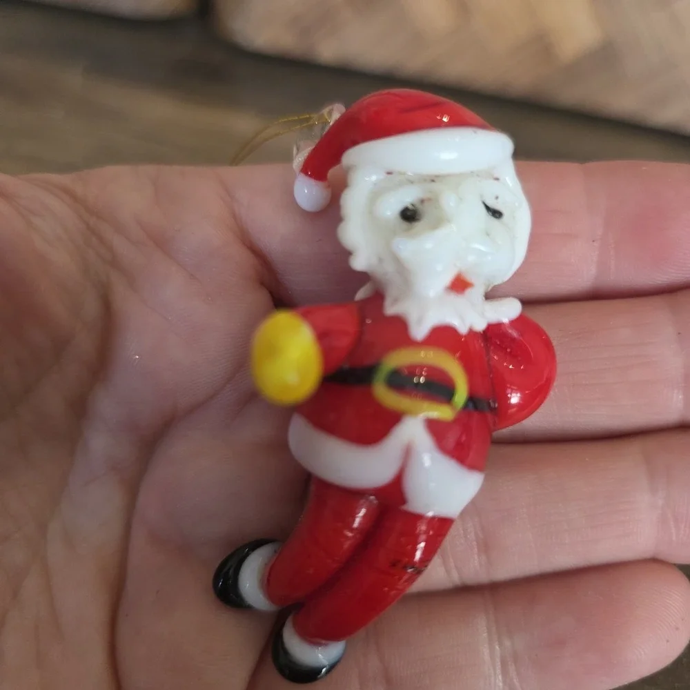 Art Glass‎ Santa Claus Christmas Tree Ornament Figurine 3